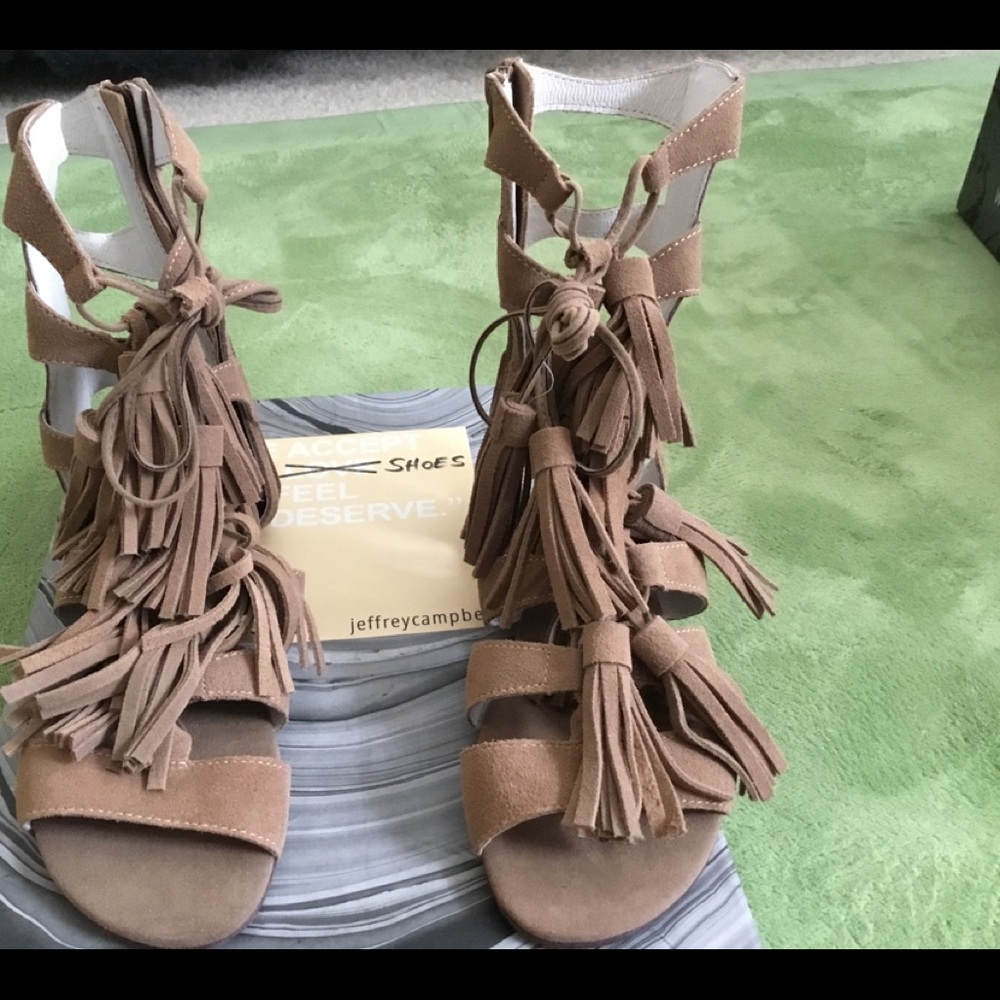 BNIB Jeffrey Campbell Suede Sandals - Picture 3 of 5
